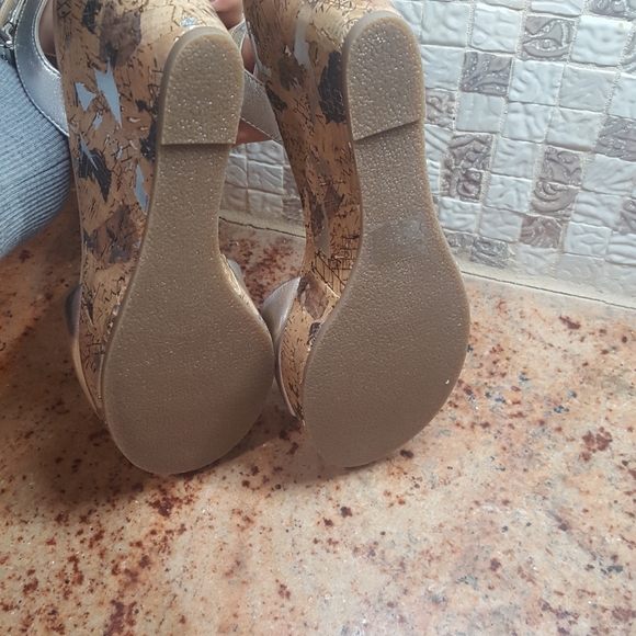 Karl Lagerfeld carin wedge silver sandal - Picture 6 of 8